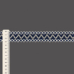 ENTREMEIO ZIG ZAG BOLINHA LOLLA 3,1cm AZUL/CHAMPAGNE 30m