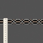 PASSAMANARIA ÉTNICA 2,3cm PRETO/CHAMPAGNE/CAMURÇA CLARO 20m