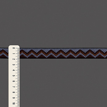 FITA RÍGIDA ZIG ZAG 1,9cm PRETO/LILÁS CLARO/MARROM/MARROM MÉDIO 20m