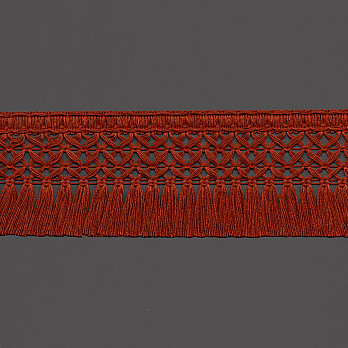 FRANJA MACRAMÊ 7,3cm  CONHAQUE 10m