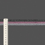ELÁSTICO PINUS LISTRADO 2,6cm PRETO/ROSA/CINZA CLARO/PRATA 25m