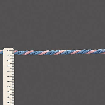 CORDÃO GROSSO 9mm AZUL CÉU/ROSA PASTEL 30m