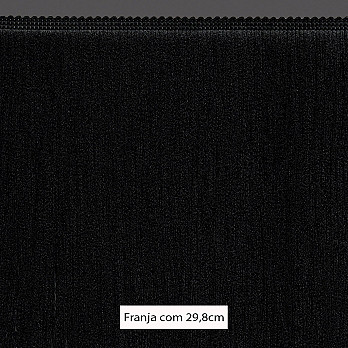 FRANJA MÉDIA LISA 29,8cm PRETO 10m