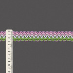 ENTREMEIO CROCHÊ ZIG ZAG 3cm LAVANDA/ROSA/SEM BENEFICIAMENTO/VERDE MAÇÃ 30m
