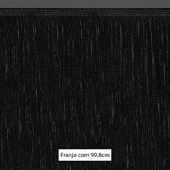 FRANJA FINA LISA 99,8cm PRETO 10m