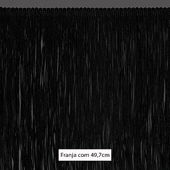 FRANJA LISA 49,7cm PRETO 10m