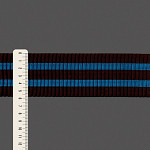 ELÁSTICO PREGA LISTRADO 5,8cm MARROM/AZUL MAR 25m