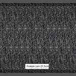 FRANJA SIMPLES ENTREMEIO 27,5cm PRETO/PRATA 10m