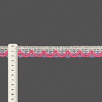 RENDA BICO ONDULADO HADASSA 2,3cm CRU/ROSA/LILÁS 30m