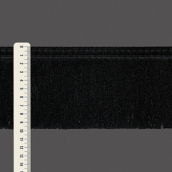 FRANJA FINA ZIG ZAG ISLA 9,8cm PRETO 10m
