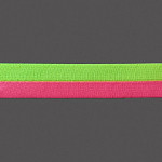 ELÁSTICO MÉDIO LISTRADO 3,3cm PINK NEON/AMARELO NEON 25m