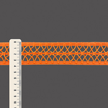 ELÁSTICO PONTO PALITO W 3,8cm LARANJA NEON 25m