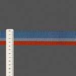 ELÁSTICO PREGA LISTRADO 3,7cm CINZA AZULADO/CINZA CLARO/SALMÃO 25m