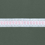 ENTREMEIO PASSA FITA 2cm BRANCO/FITA ROSA 30m