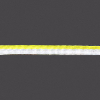 ELÁSTICO LISTRADO 2cm SEM BENEFICIAMENTO/AMARELO 25m