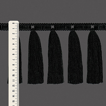 FRANJA PINGENTE 11,7cm PRETO 10m