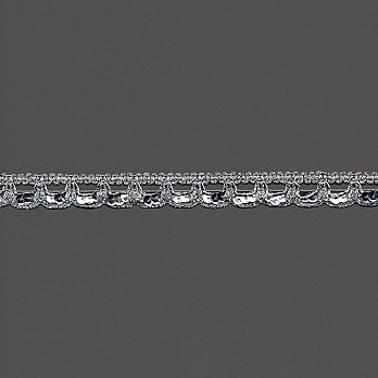 PASSAMANARIA ONDULADA PAETÊ 1,9cm PRATA 20m