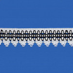 RENDA ARABESCO 4,3cm NATURAL/PRETO 30m