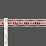 ENTREMEIO BOLINHA ZIG ZAG 3,3cm CRU/ROSA 30m