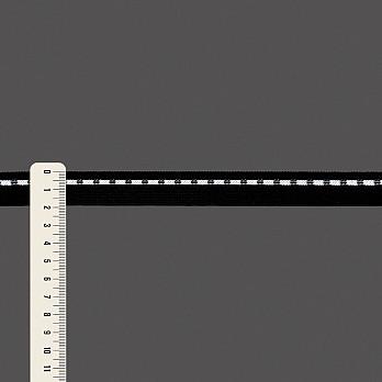 ELÁSTICO IMBUIA PONTILHADO 1,9cm PRETO/BRANCO 25m