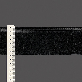 FRANJA FINA LISA 6,8cm PRETO 10m