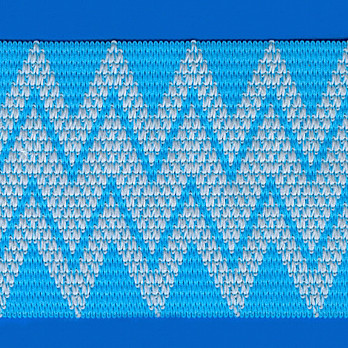 ELÁSTICO ZIG ZAG 8,2cm AZUL CLARO/CINZA 25m