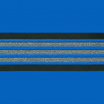 ELÁSTICO VAZADO BRILHO 5cm PRETO/PRATA 25m