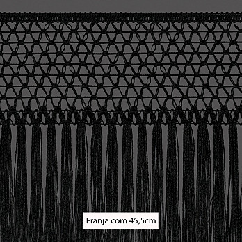 FRANJA MACRAMÊ X 45,5cm PRETO 10m