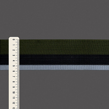 ELÁSTICO IMBUIA LISTRADO TAYLA 5,8m VERDE/AZUL MARINHO ESCURO/AZUL ACINZENTADO 25m