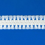 PASSAMANARIA FRANJA DUPLA 4cm BRANCO/CRU 20m