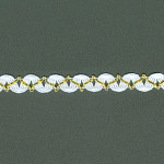 ZIG ZAG LUREX 1,5cm BRANCO/OURO 20m