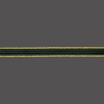FITA RÍGIDA NEW GLOW 1,5cm PRETO/OURO 20m
