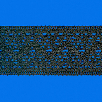 ENTREMEIO CORAÇÃO ZIG ZAG CUORE 4,6cm PRETO 10m