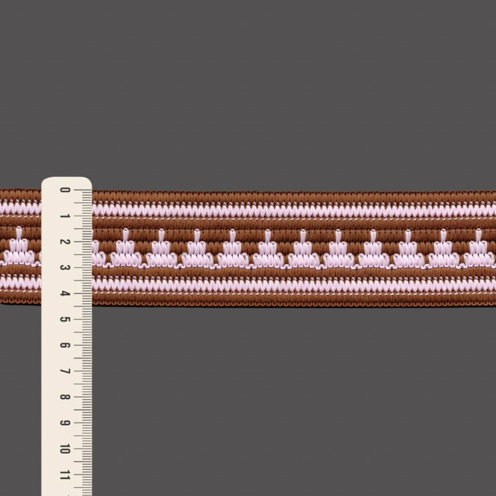 ELASTICO ETNICO 4,5cm MARROM/ROSA 25m ELASTICO ETNICO 4,5cm MARROM/ROSA 25m