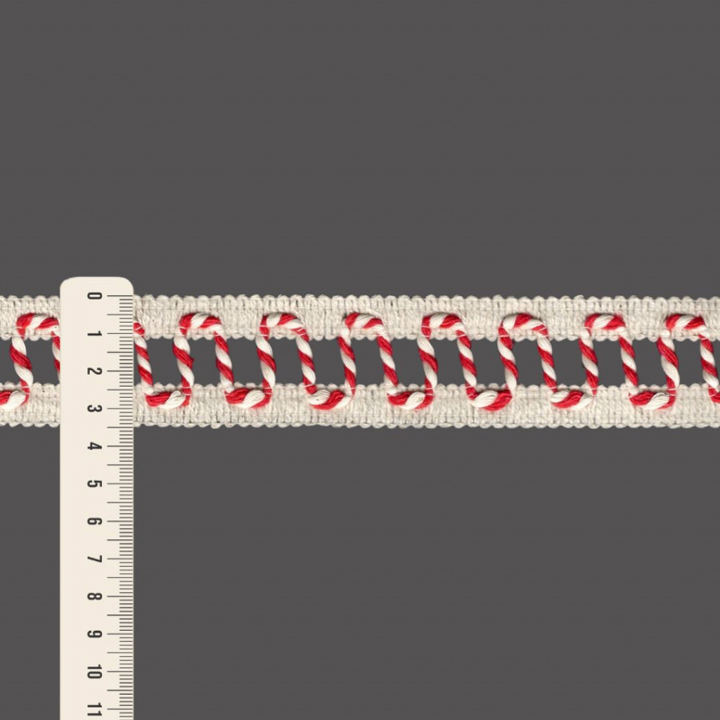 ENTREMEIO CORDÃO NAVY 3,5cm CRU/VERMELHO 20m ENTREMEIO CORDÃO NAVY 3,5cm CRU/VERMELHO 20m