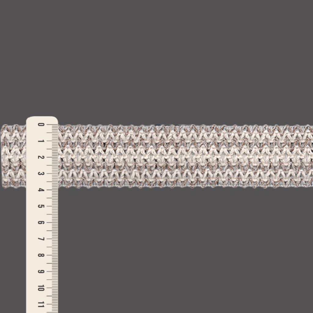 FITA RÍGIDA CROCHE 3,9cm CRU/MARROM MÉDIO 20m FITA RÍGIDA CROCHE 3,9cm CRU/MARROM MÉDIO 20m