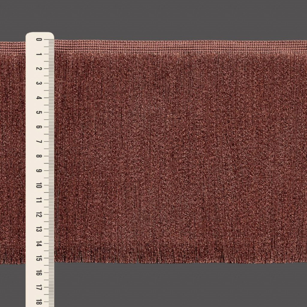FRANJA FINA LISA 14,8cm CHOCOLATE 10m FRANJA FINA LISA 14,8cm CHOCOLATE 10m