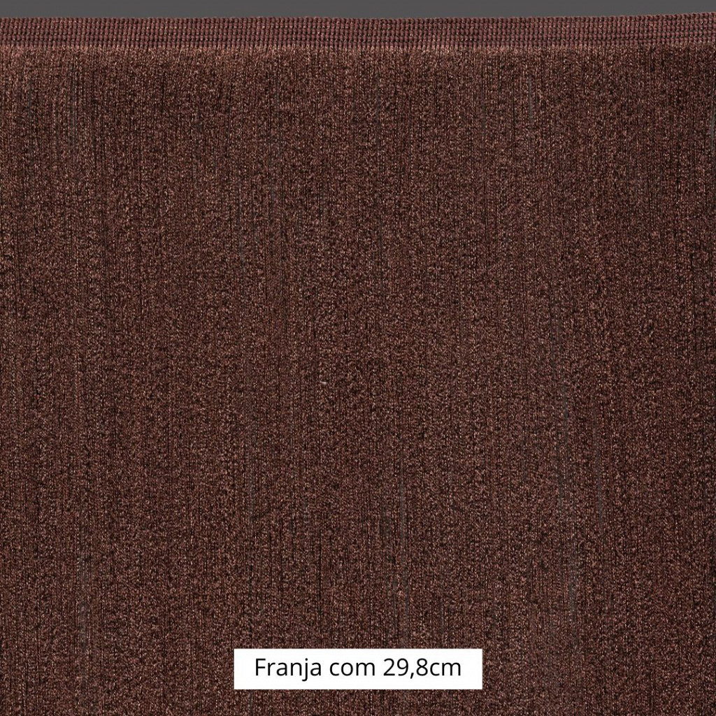FRANJA FINA LISA 29,8cm MARROM 10m FRANJA FINA LISA 29,8cm MARROM 10m