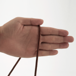 CORDÃO ELÁSTICO AGULHADO FINO 4mm MARROM MÉDIO/VINHO 100m