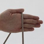 CORDÃO ELÁSTICO AGULHADO MÉDIO 6mm CHAMPAGNE/VERDE MUSGO/MARROM MÉDIO 50m