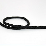 CORDÃO ELÁSTICO AGULHADO MÉDIO 6mm PRETO 50m