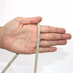 CORDÃO ELÁSTICO AGULHADO MÉDIO 7mm SEM BENEFICIAMENTO/OURO/PRATA 50m