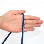 CORDÃO ELÁSTICO AGULHADO MÉDIO 8mm AZUL/CHAMPAGNE 50m
