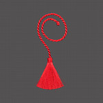 CORDÃO FINO 5mm COM PINGENTE CEREJA 40cm 50un