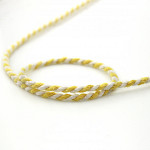 CORDÃO FINO GITANA 4mm AMARELO MÉDIO/CRU