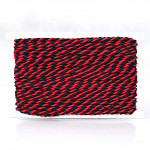 CORDÃO FINO GITANA 4mm AZUL MARINHO/VERMELHO