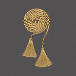 CORDÃO MÉDIO 6mm COM 2 PINGENTES CAMURÇA EXUBERANTE 165cm 50uni