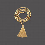 CORDÃO MÉDIO 7mm COM PINGENTE KAKI 80cm 50un