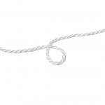 CORDÃO MÉDIO POLIÉSTER BRILHANTE 5mm BRANCO