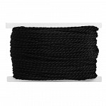 CORDÃO MÉDIO POLIÉSTER BRILHANTE 5mm PRETO